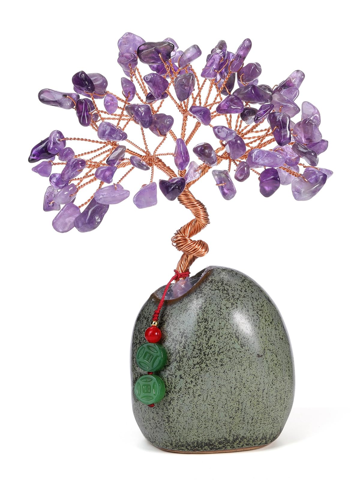 Jovivi Amethyst Crystal Tree of Life Gifts for Women Mum Birthday,Purple Gemstone Tree Healing Crystal Spiritual Gifts for Women,Purple Home Room Decor Bedroom Accessories,with Gift Box