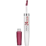 Maybelline Super Stay 24, 2-Step Liquid Lipstick Makeup, Long Lasting Highly Pigmented Color with Moisturizing Balm, Relentless Ruby, Ruby Red, 1 Count
