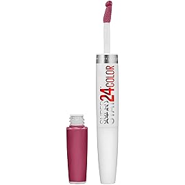 Maybelline Super Stay 24, 2-Step Liquid Lipstick Makeup, Long Lasting Highly Pigmented Color with Moisturizing Balm, Relentless Ruby, Ruby Red, 1 Count