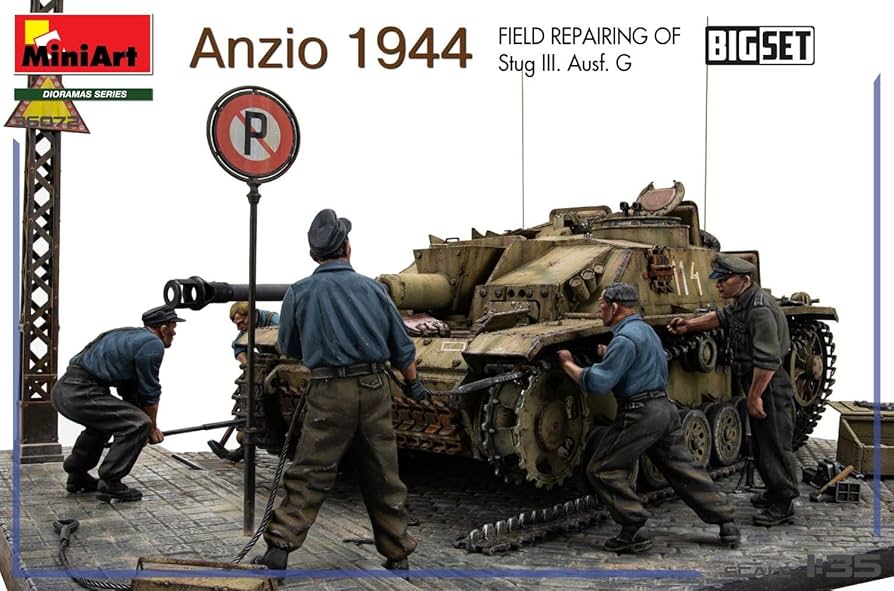 Amazon | ミニアート 1/35 アンツィオ1944 III号突撃砲 G型 現場