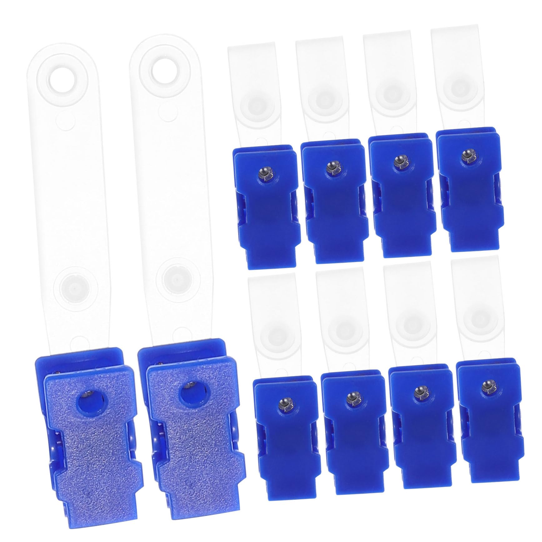 Gadpiparty 4 Set Clip Del Supporto Per Carta Del Naso Piatto Porta Badge Nominativo Con Clip Chiave Distintivi Chiaro Multiplo Titolari Clip Per Badge Blu Plastica 100 Pezzi * 4