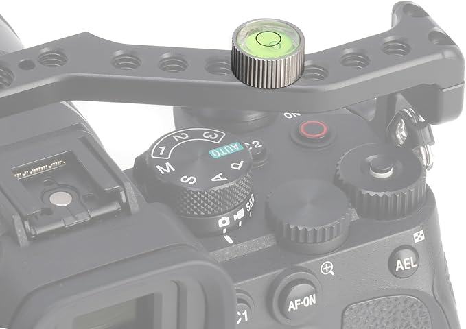 Pack de 2 Niveles de Burbuja de Acero Inoxidable FocusFoto con Tornillo 1/4"-20 miniatura 8