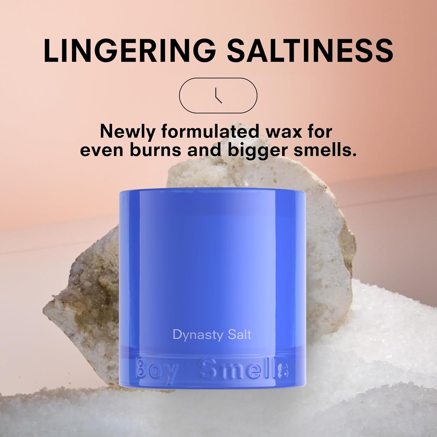 Boy Smells Dynasty Salt Cotton Candle - 8.5 oz Luxury Candle with Pink Pepper, Cotton Accord, and Musk - Cotton Wick - Up to 50-Hour Burn - Cotton Wick - Image 3