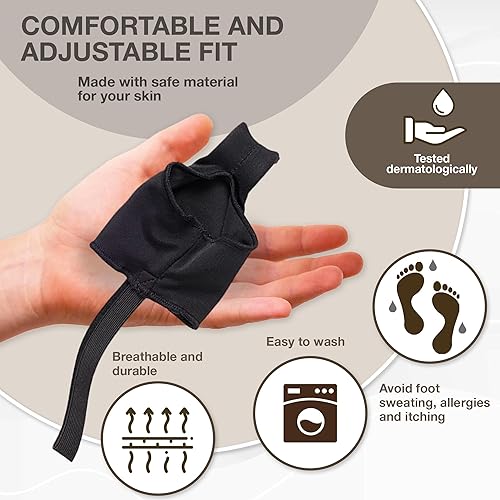 Miniatura 5 de IGMAN Par de almohadillas de corrección de juanetes para mujeres y hombres, para usar con zapatos y espaciadores de dedos para aliviar el dolor