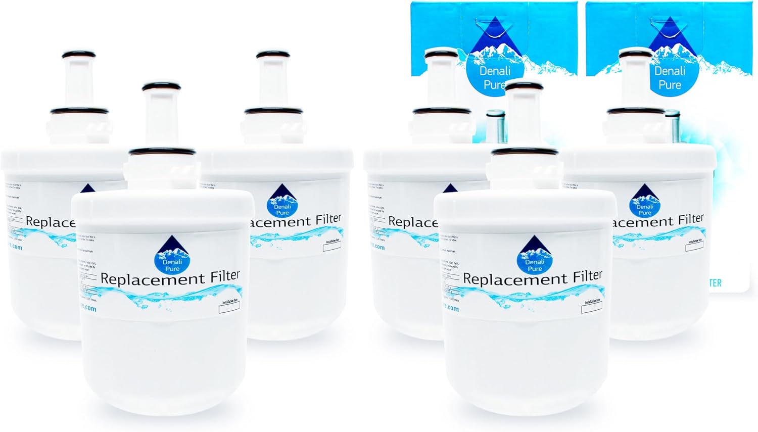 6-Pack Replacement for Samsung RF267ABRS Refrigerator Water Filter - Compatible with Samsung DA29-00003G, Samsung DA29-00003B, Samsung DA29-00003A Fridge Water Filter Cartridge
