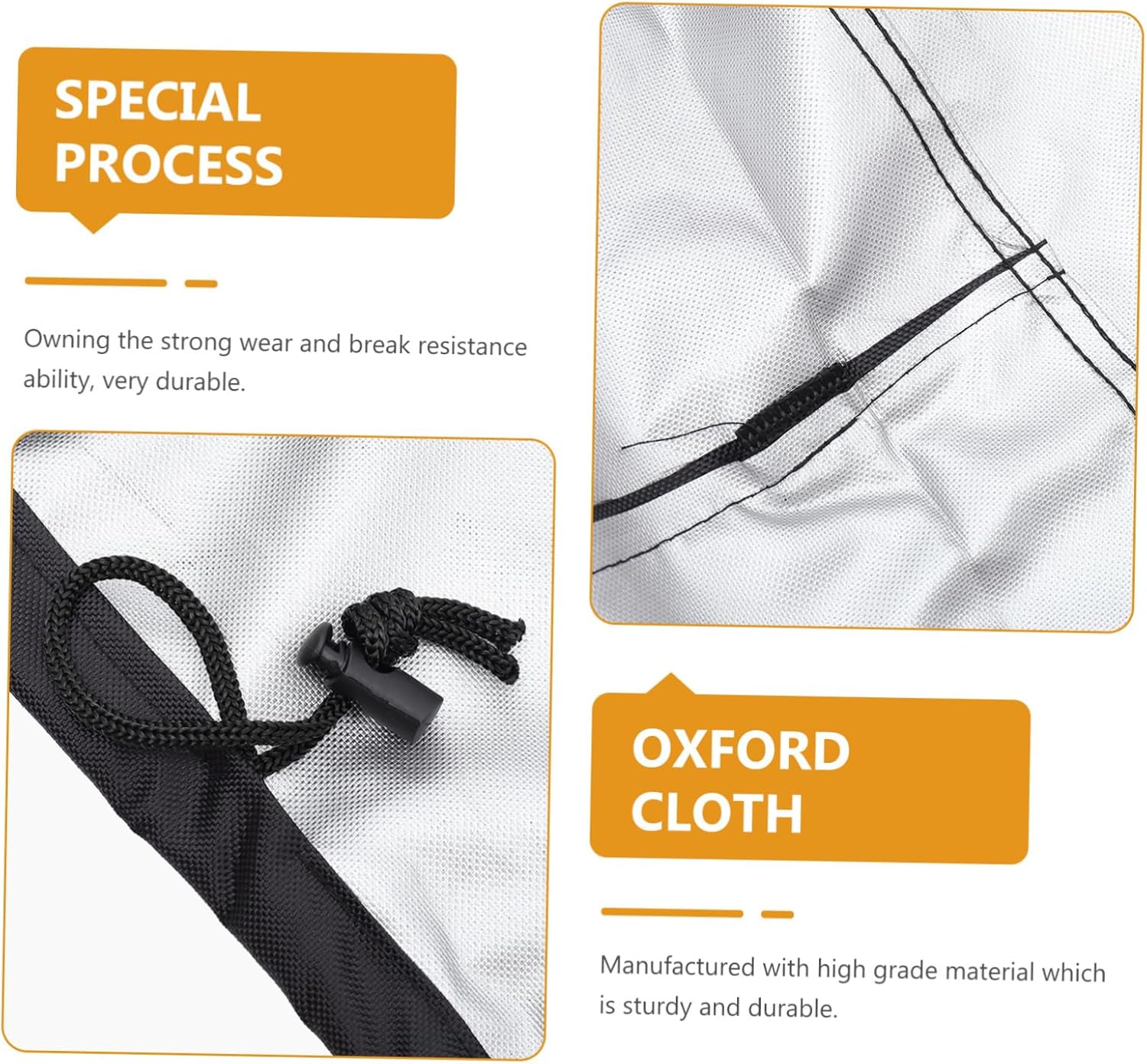 Fire Pit Cover for Outdoor Use 82x82x61CM Heavy Duty Oxford Cloth Waterproof Barbecue Stove Protector Dust Resistance