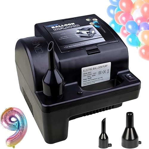 Lagenda Inflador eléctrico de bomba de globos, máquina sopladora de globos de aire fresco portátil, infla rápidamente todos los globos para