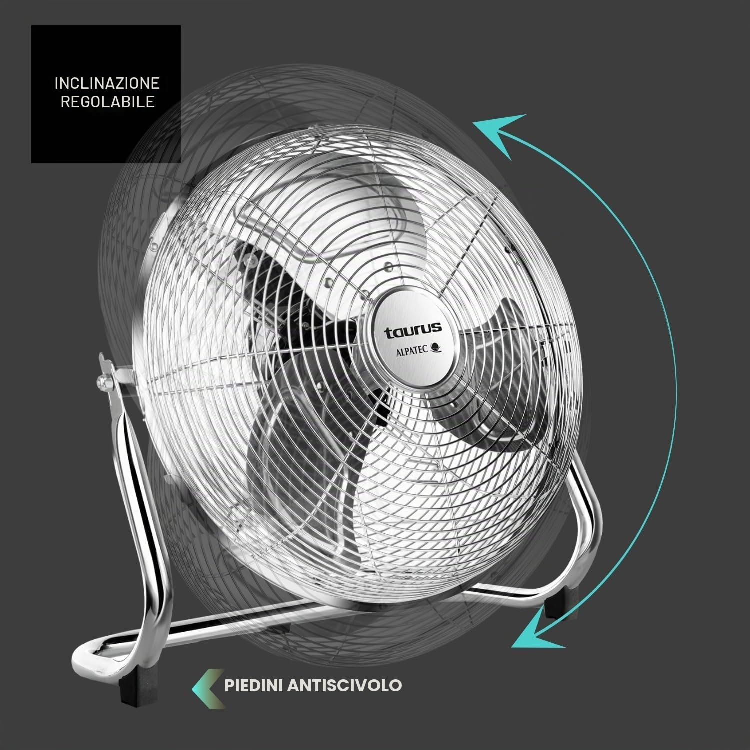 Taurus 944656000 Alpatec, braccio d'aria SIROCCO 18, 944656, 120 W, 45 cm di diametro, cromato
