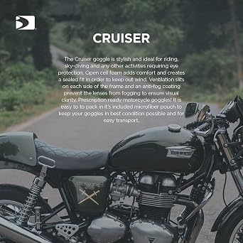 Bobster Cruiser, Matte Black Frame, Smoked Lens
