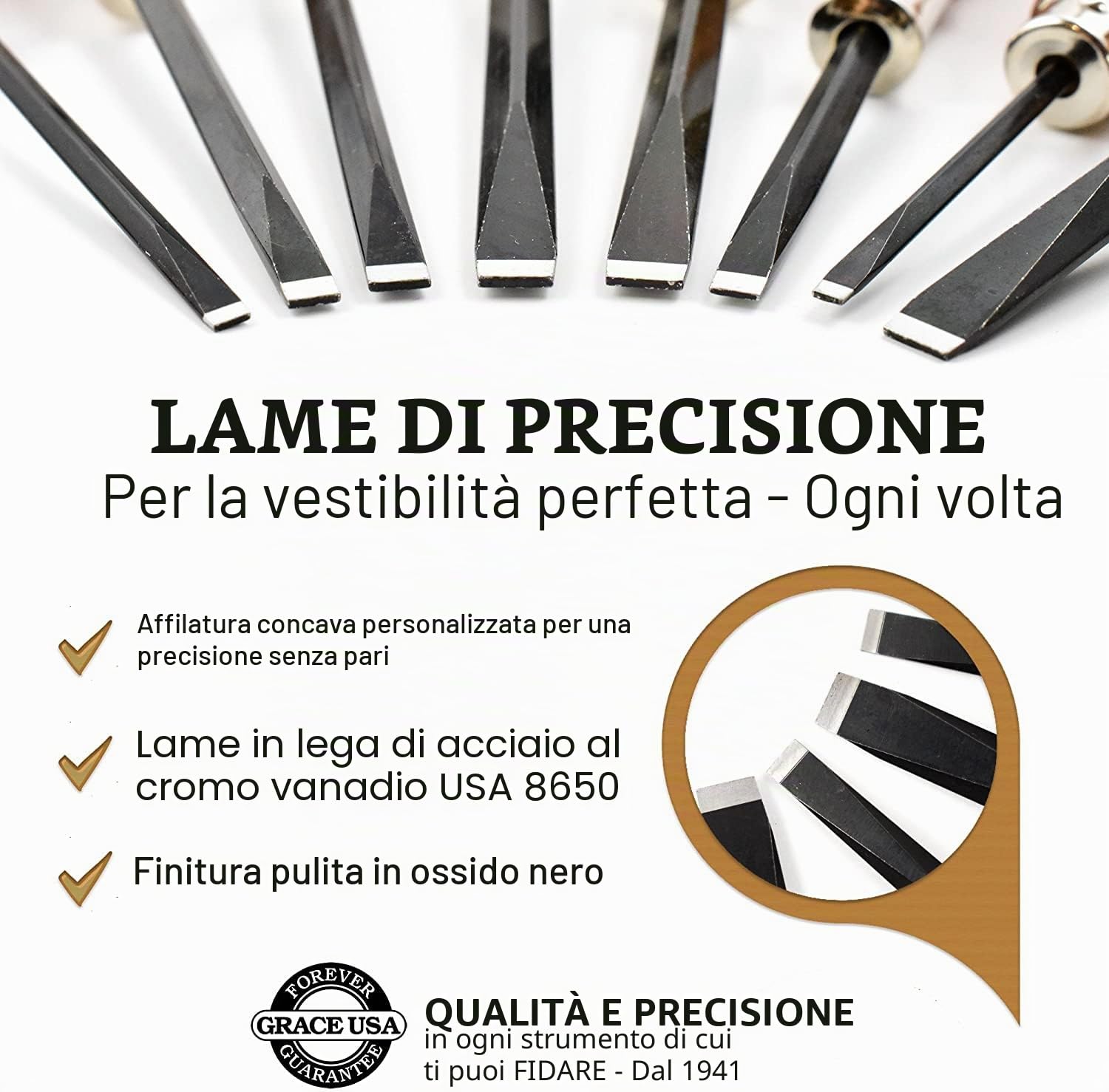 Grace USA - Set di cacciaviti originali per la cura delle armi - HG8 - Gunsmithing - Cacciaviti - 8 pezzi - Strumenti e accessori per armaioli