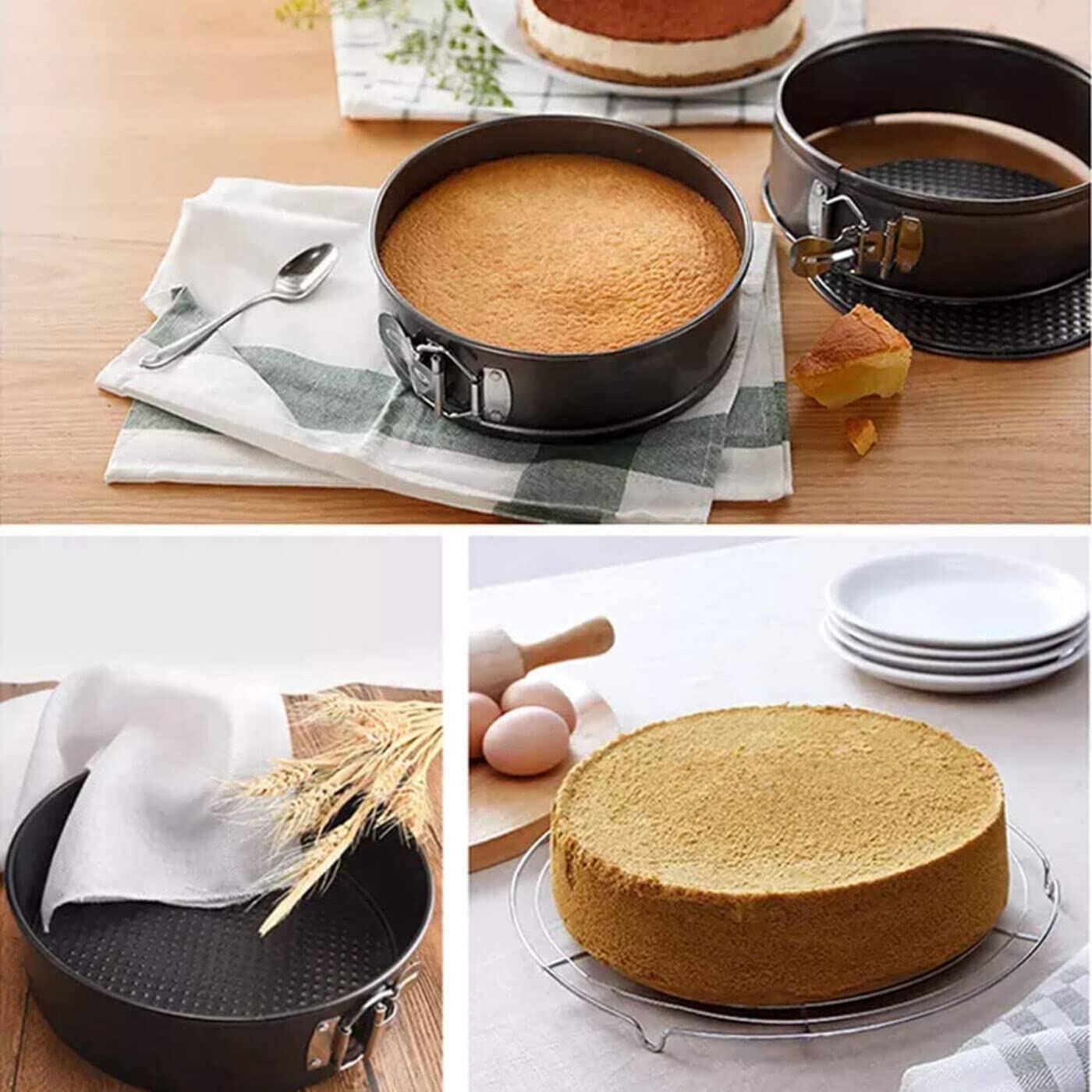 Lot de 3 moules en silicone en forme de cœur anti-adhésif pour la Saint