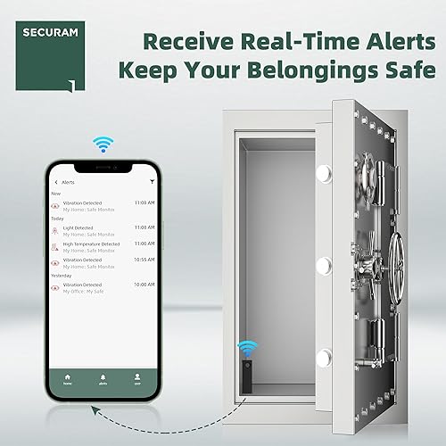 Miniatura 2 de Monitor de seguridad seguro para pistolas/caja de seguridad/gabinete, monitorea remotamente el estado de la puerta y la vibración, la temperatura y