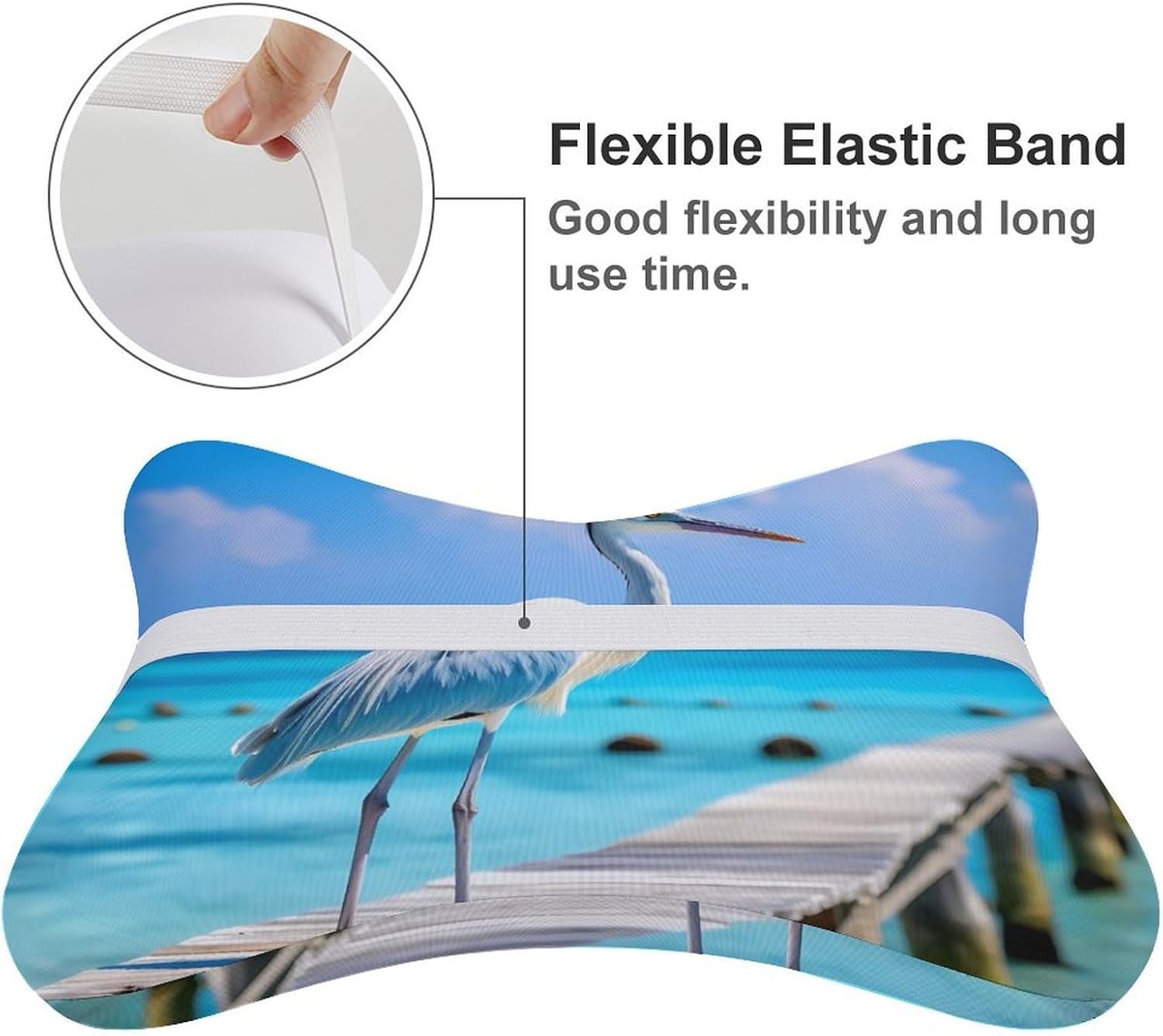 Coastal Stork Crane 2 Pack Car Neck Pillow Car Headrest Soft Car Pillow for Most Cars