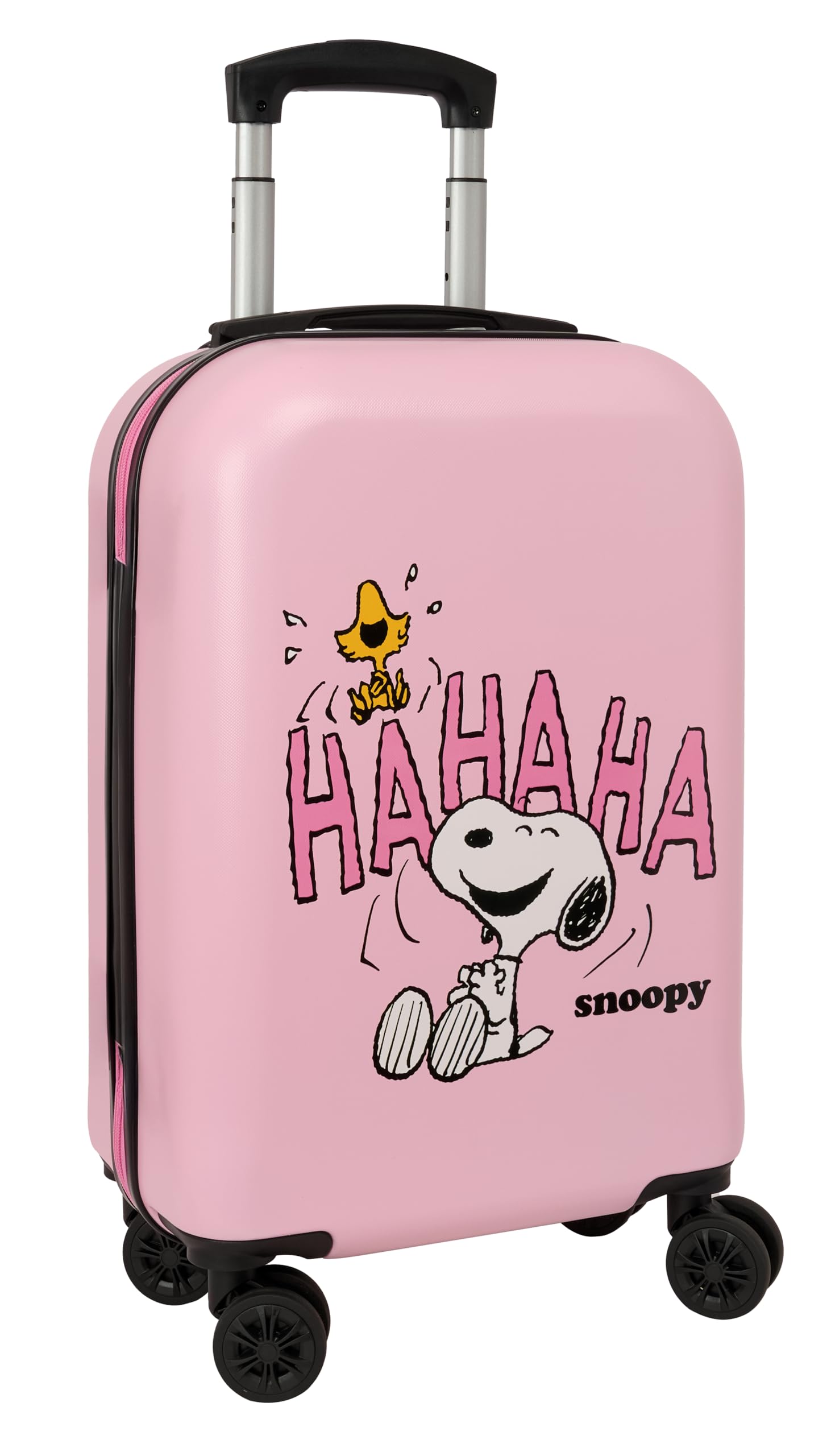 SNOOPY - Trolley da cabina 20 pollici, valigia con ruote, lucchetto di sicurezza, valigia leggera, 34,5 x 20 x 55 cm