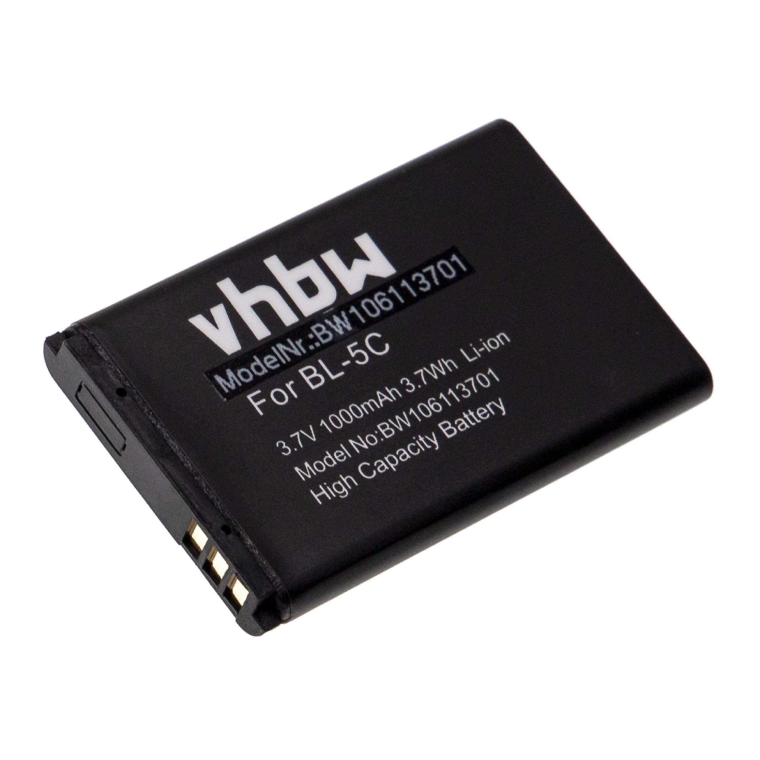 Batterie De Rechange Vhbw Pour Téléphones Doro – 1200mAh, 3.7V Li-ion, Compatible 7000H, 6820, 6881, Etc.
