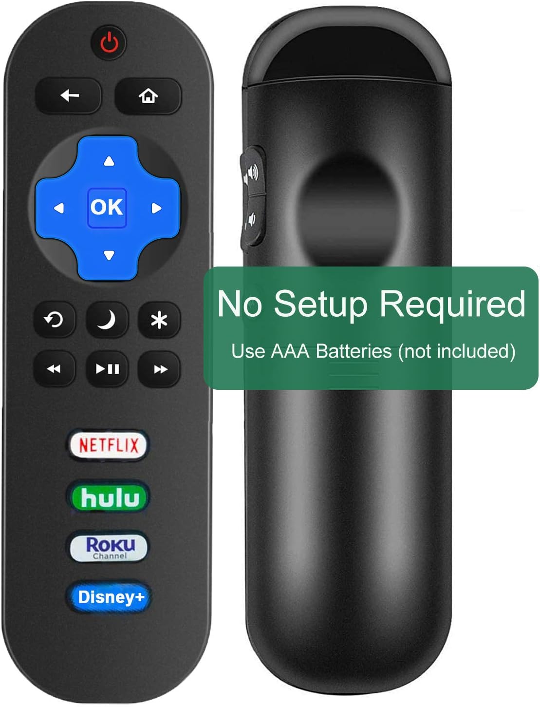 Replacement Remote Control Compatible with Onn Roku TV, Universal for All Onn Roku TV Remote Fit for Onn 24” 32” 43” 40” 50” 55” 58” 65” 70” Roku TV wt Netflix Hulu Roku-Channel Disney+ Power Button