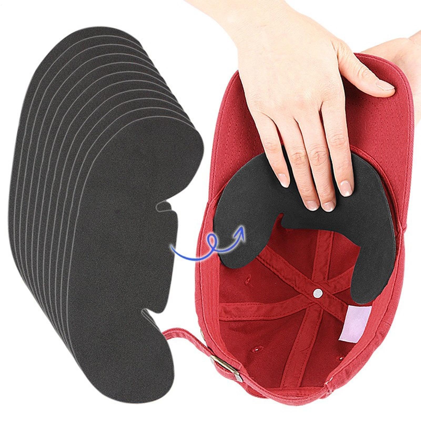 Absorbent Hat Liners, Hat Protection, 10 sztuk, samoprzylepne, oddychające, wymienne wkładki do czapek baseballowych i kasków, wysoka wydajność, ochrona przed wilgocią, dla entuzjastów fitnessu