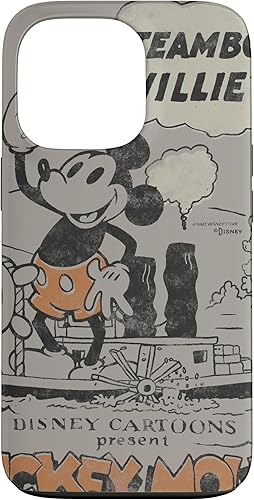 Miniatura 22 de Funda para iPhone 11 Pro Max Disney 100 Mickey Mouse Steamboat Willie Sound Cartoon D100