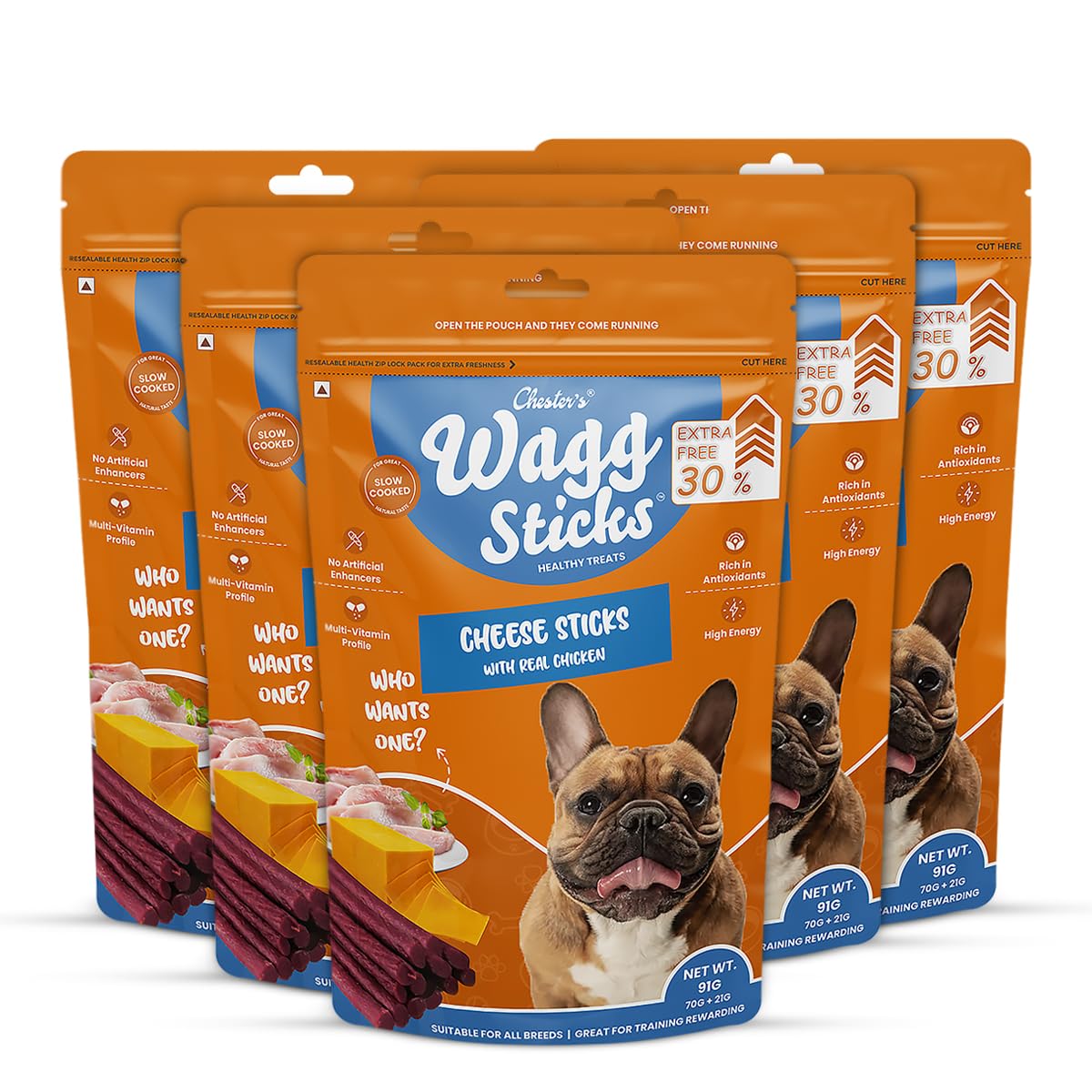 Wagg Sticks Cheese Sticks with Real Chicken Dog Treats for Training - Healthy Treat with High in Protien - 70 Grm - (Pack of 5) (B0D49P4XLQ) Amazon Price History, Amazon Price Tracker
