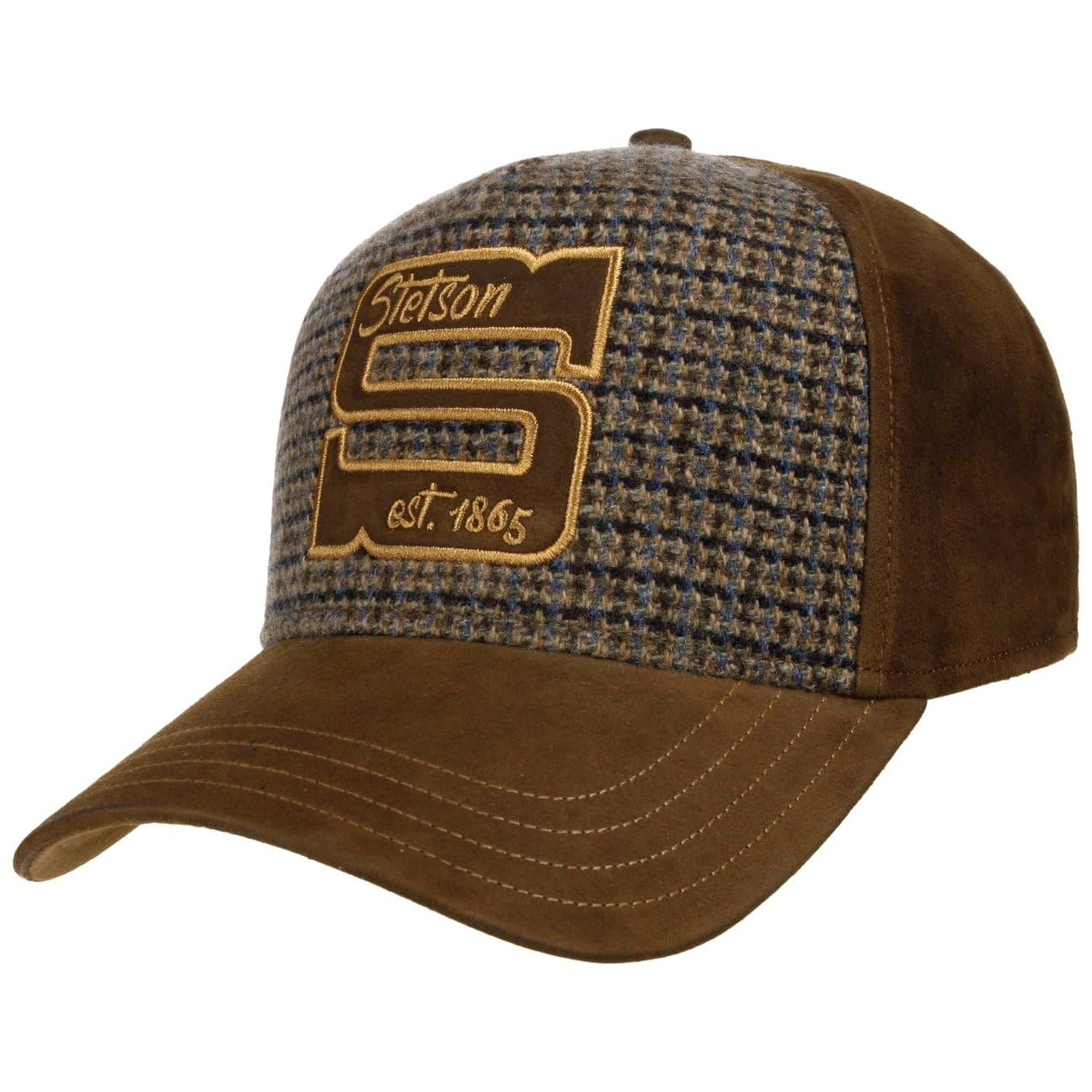 Stetson Capital S Cap Basecap czapka bejsbolówka wełniana czapka skórzana męska – Snapback, z daszkiem, na wiosnę, lato, jesień, zimę, wiosnę, lato, jesień i zimę