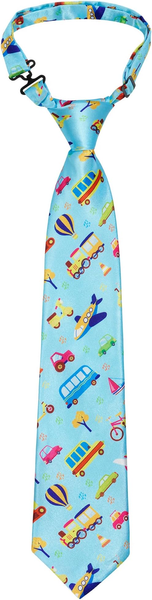 Kids Tie Boys Pre Tied Necktie Satin Neckties Adjustable for Kids Wedding Party Graduation Uniforms Photoshoot