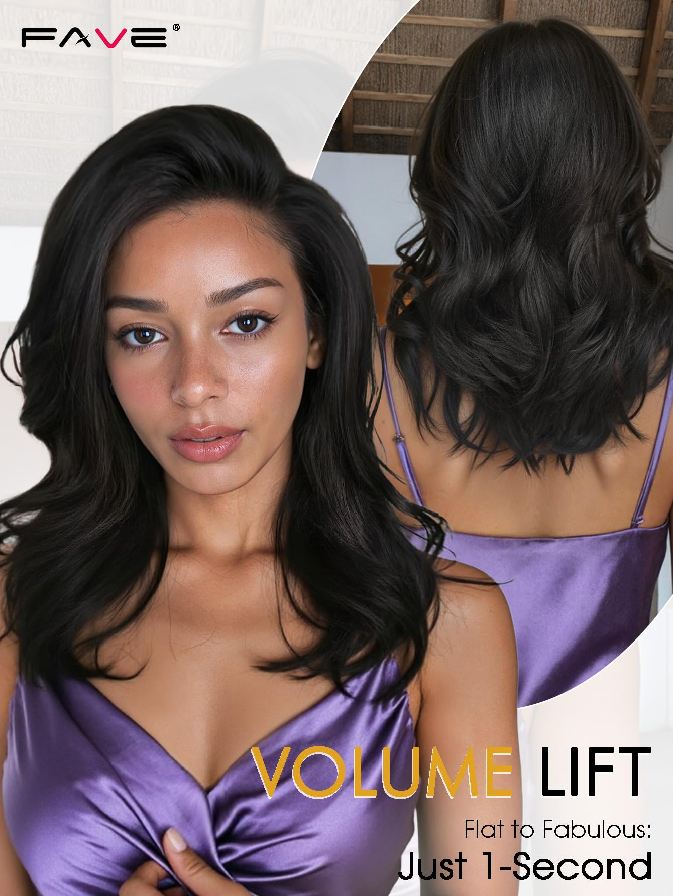 Amazon.com : FAVE 13×6 Synthetic Lace Front Wig 18 Inch  display picture 2