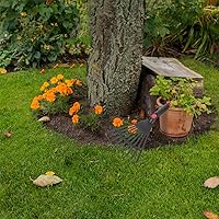 Vista 2 de Rastrillos para jardinería, rastrillo de cultivador de plástico, rastrillo de tierra, rastrillo de hojas para granja, patio trasero, césped, hierba