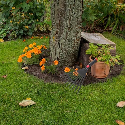 Miniatura 2 de Rastrillos para jardinería, rastrillo de cultivador de plástico, rastrillo de tierra, rastrillo de hojas para granja, patio trasero, césped, hierba,
