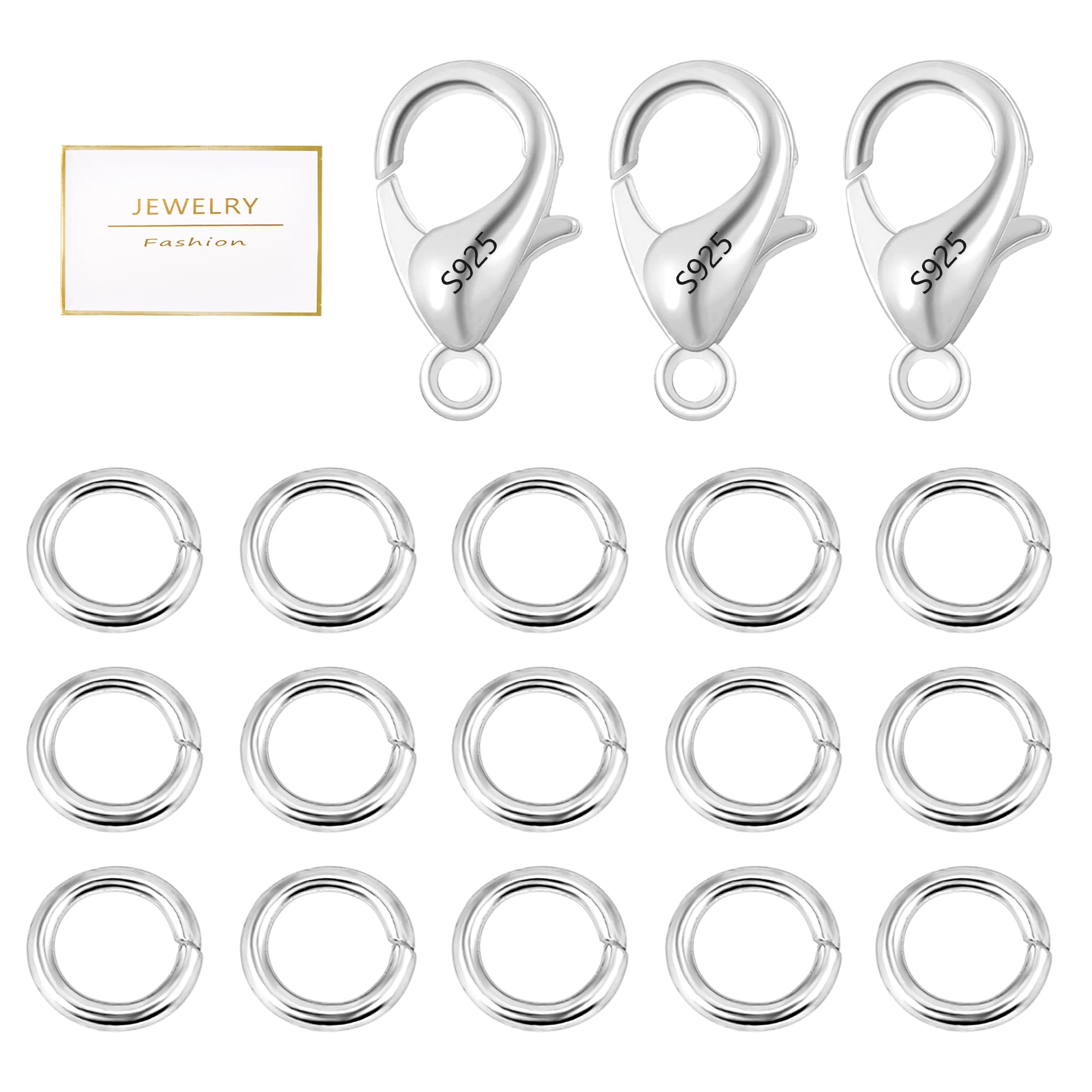 Jewelry Making Sterling Silver Lobster Claw 23Pcs 925 Sterling