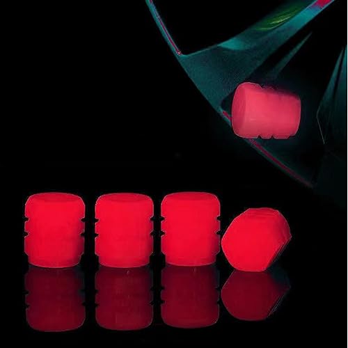 Tapones fluorescentes que brillan en la oscuridad para válvulas de neumáticos, tapones universales para válvulas de automóviles que mejoran el