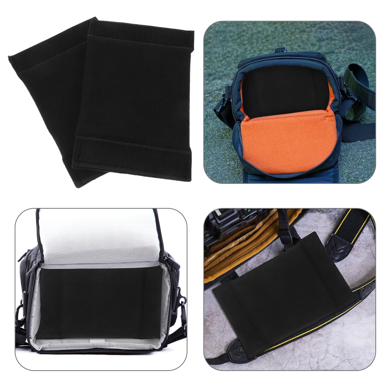 8 Piezas Bolsa de Aislamiento de Impacto para cámara Algodón Mercerizado Black