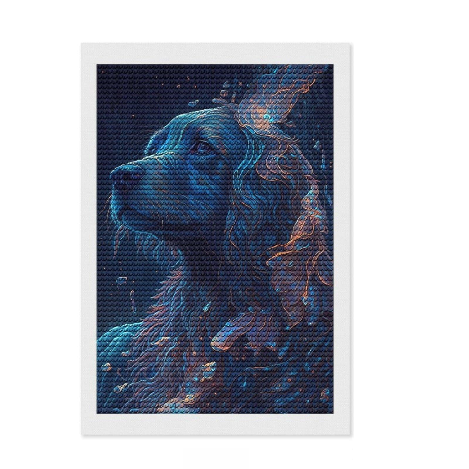 Junmoney Irish Setter Dog Diamond Painting Set 8"x12", with Tool Kit, Farmhouse Decor, for Creative Relaxation, Birthday Gift, Bedroom Decor