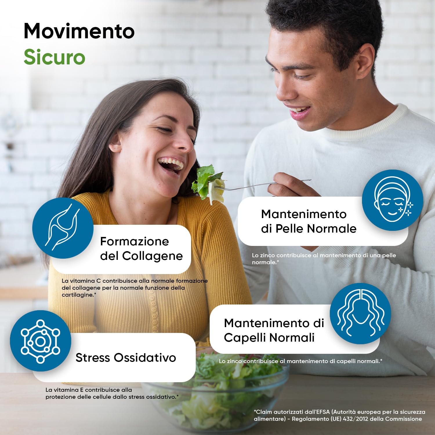 Collagene Vegano con Acido Ialuronico, 180 Capsule, Collagene Complex con Vitamina C, E, Zinco, Resveratrolo, MSM, Rosa Canina, Lactobacillus Acidophilus (500 Milioni di CFU), Senza Magnesio Stearato