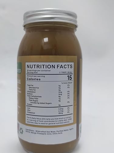 Miniatura 31 de Gel de musgo marino de 15 onzas, gel natural de masa marina irlandesa artesanal con 92 minerales y vitaminas, sin OMG, sin gluten, vegano, defensa