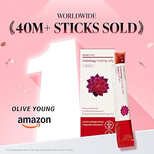 Miniatura 6 de FOODOLOGY Coleology Cutting Stick Jelly – Apoya el supresor del apetito, aumenta el metabolismo y controla los antojos, con ácido hidroxicítrico de