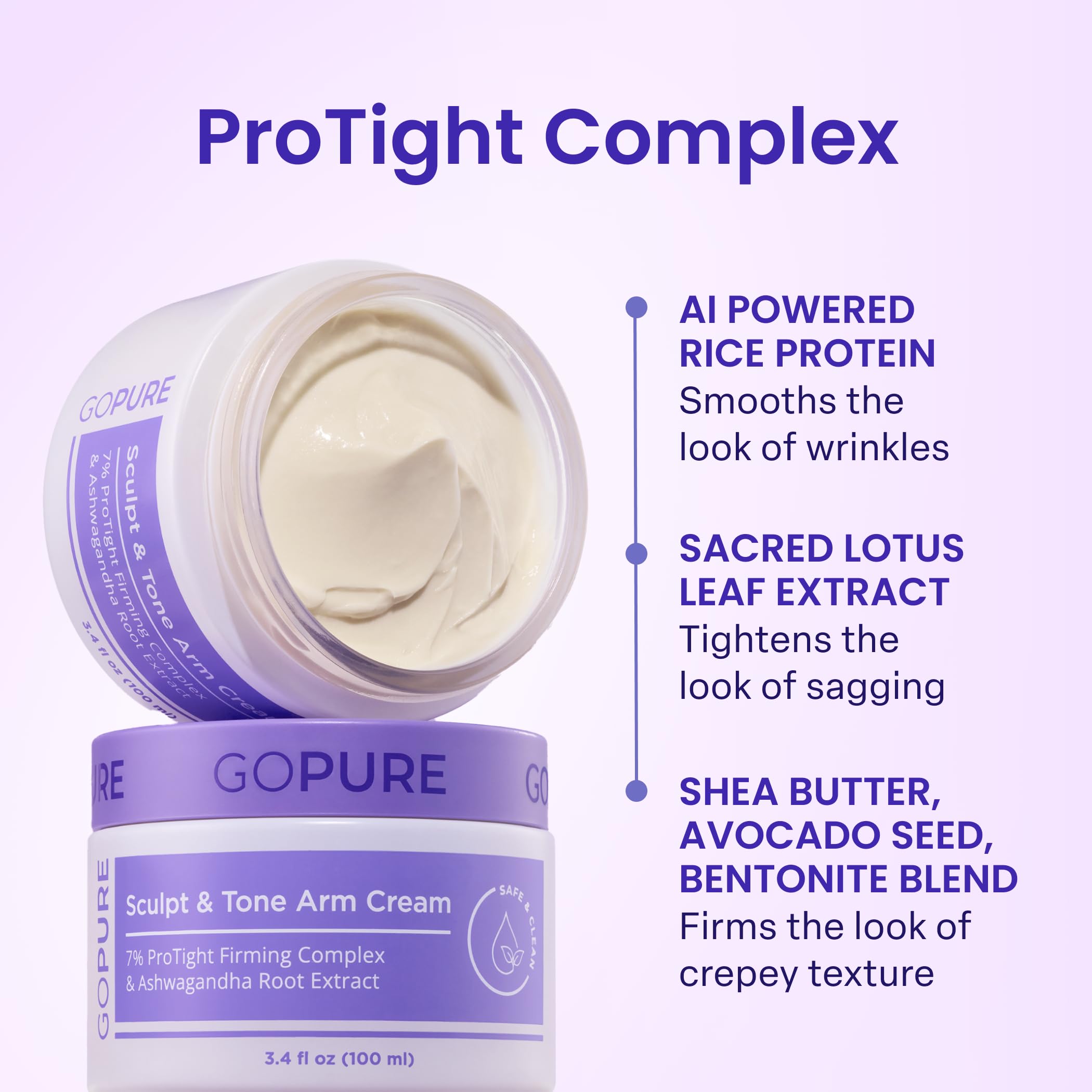 goPure Sculpt & Tone Arm Cream with ProTight Complex