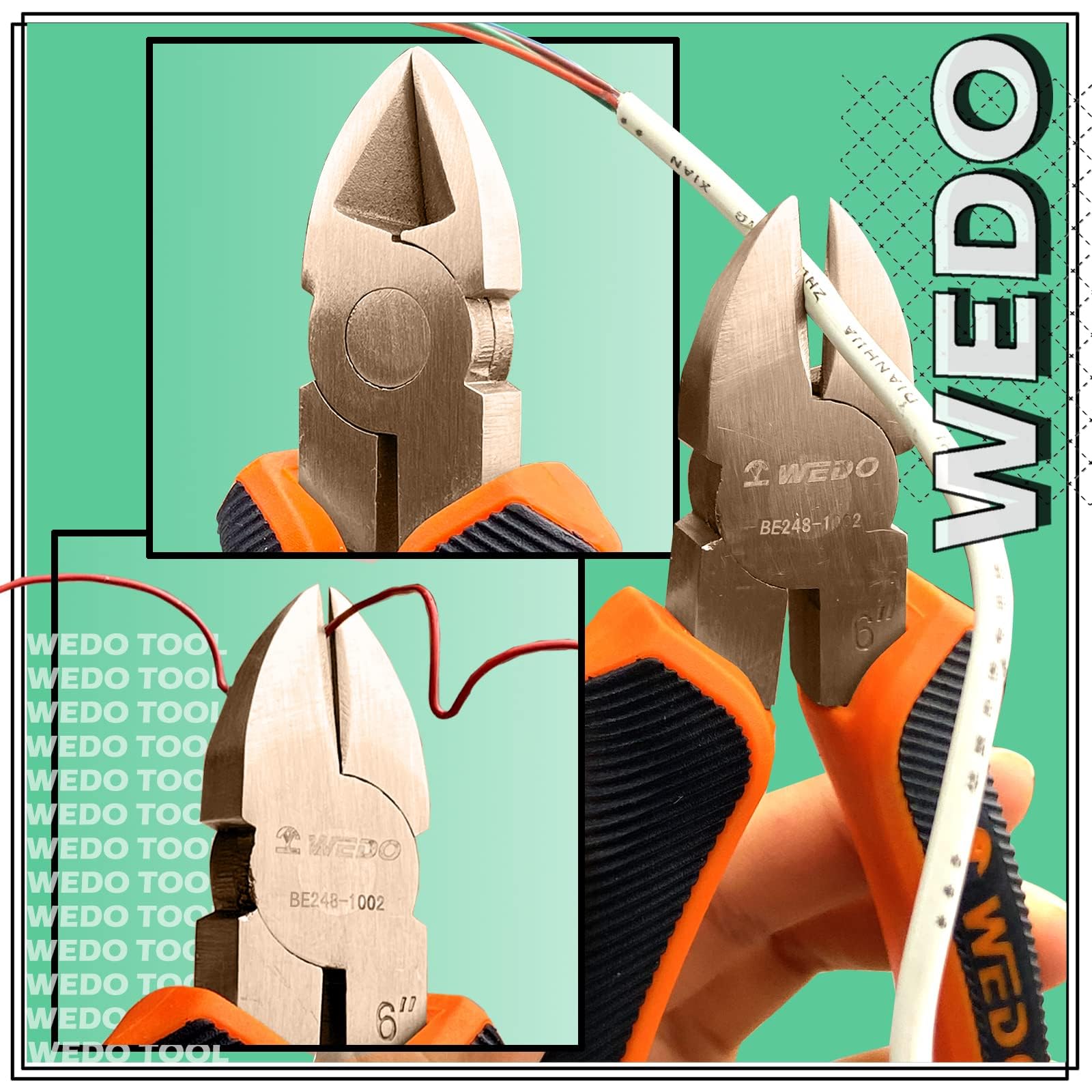 WEDO Set di 37 strumenti di sicurezza senza scintille con martelli, cacciaviti, chiavi, martelli, scalpelli nella cassetta degli attrezzi, non magnetici, resistenti alla corrosione, rame berillio