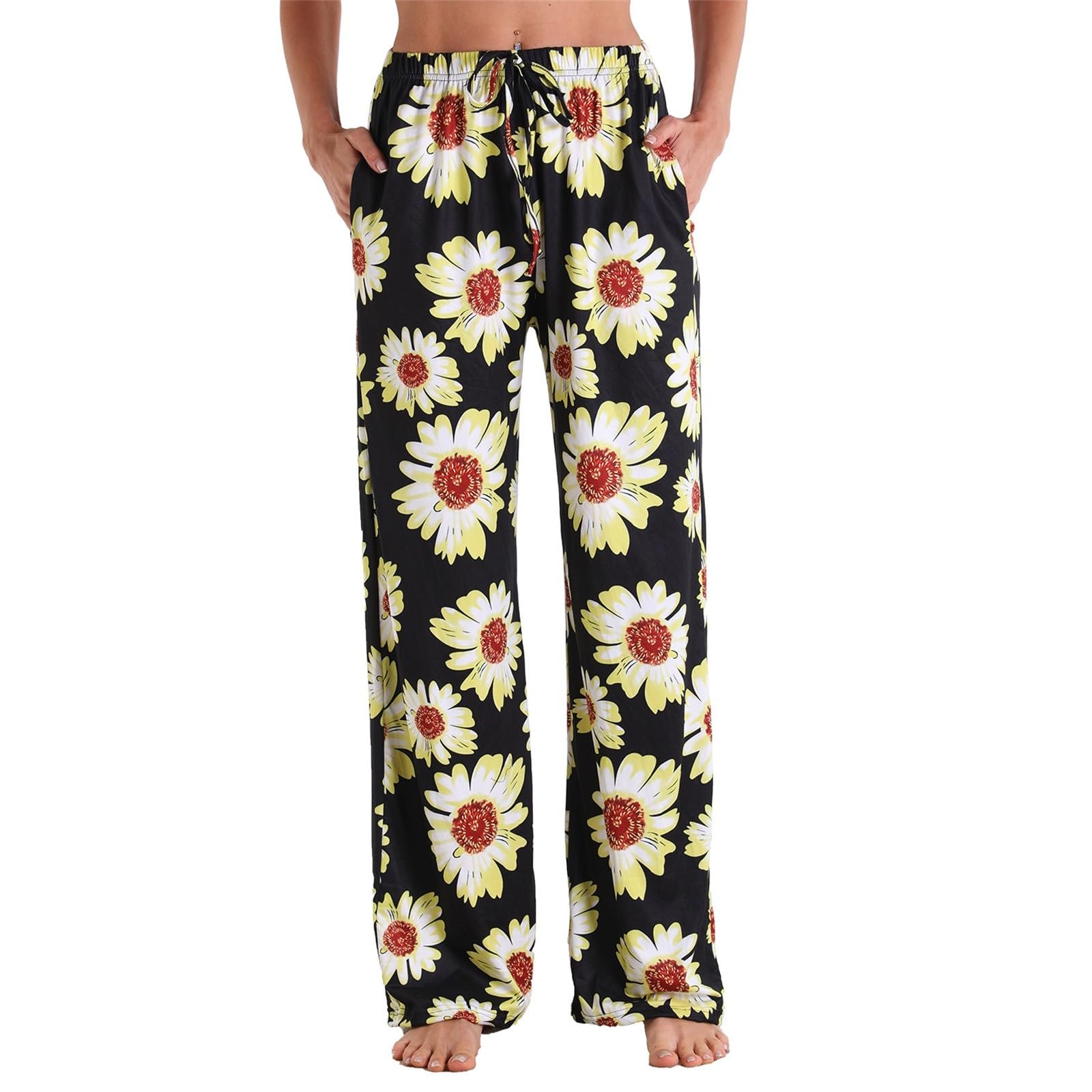 BUKKNYE Women’s Plaid Lounge Pants Comfy Pajama Bottoms Soft Warm Stretch Sleep Pant with Pockets