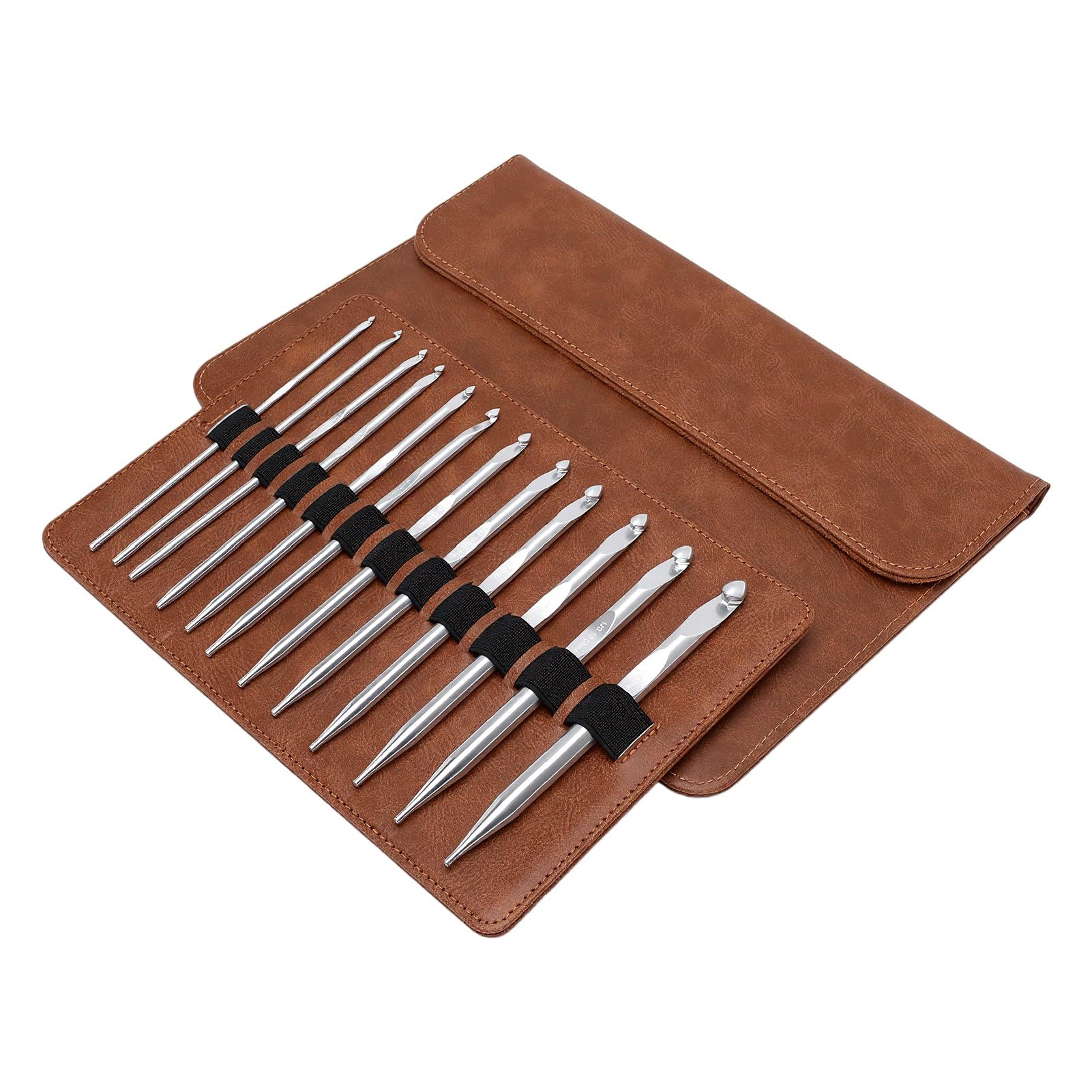 Aramox Juego de Ganchos de Crochet Intercambiables de 12 Piezas de 3,0 a 10,0 Mm