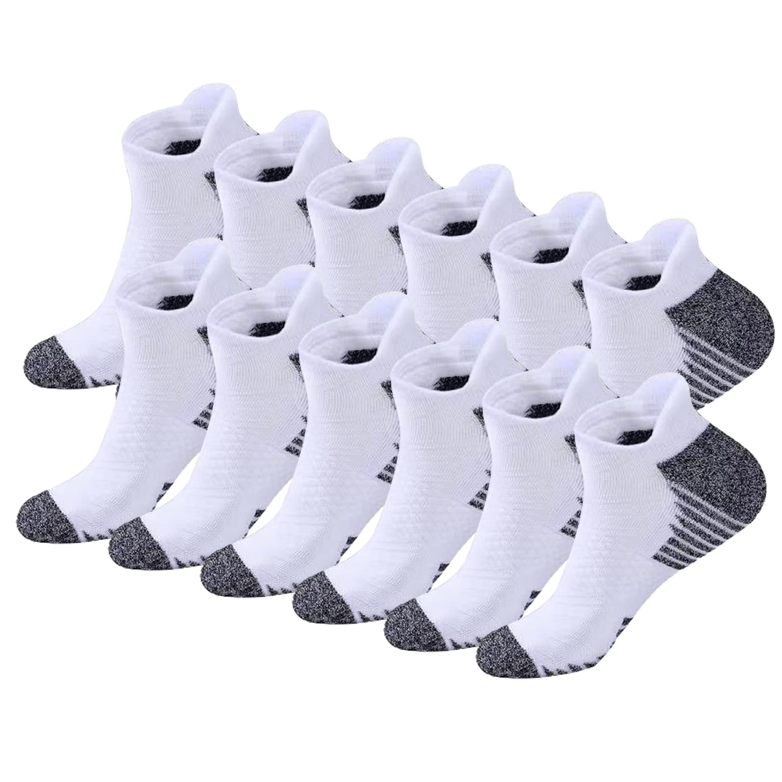 PeacepigeonAthletic Running Ankle Socks for Men and Women Anti Blister Low Cut Socks - 6 Pairs