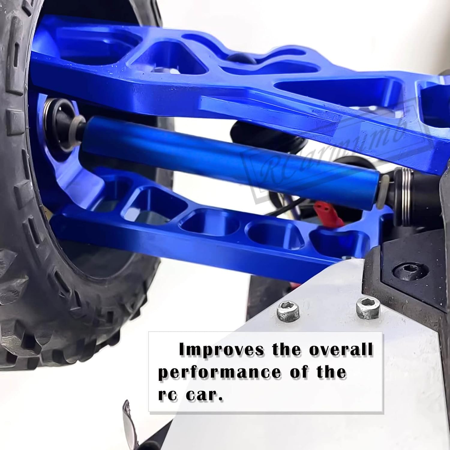 Drive Shaft CVD Upgrades for 1/10 WideMaxx (Not for Shorter Factory Arms),4pcs Front Rear Driveshaft Upgrade Parts with Wheel Hex Nuts,Harden #45 Steel Hop-up,Replace #8996X,Navy Blue