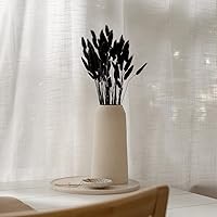 Vista 6 de 60 piezas de flores secas de cola de conejo, arreglo floral natural seco, ramo de decoración de hierba seca, flores eternas secas para el hogar