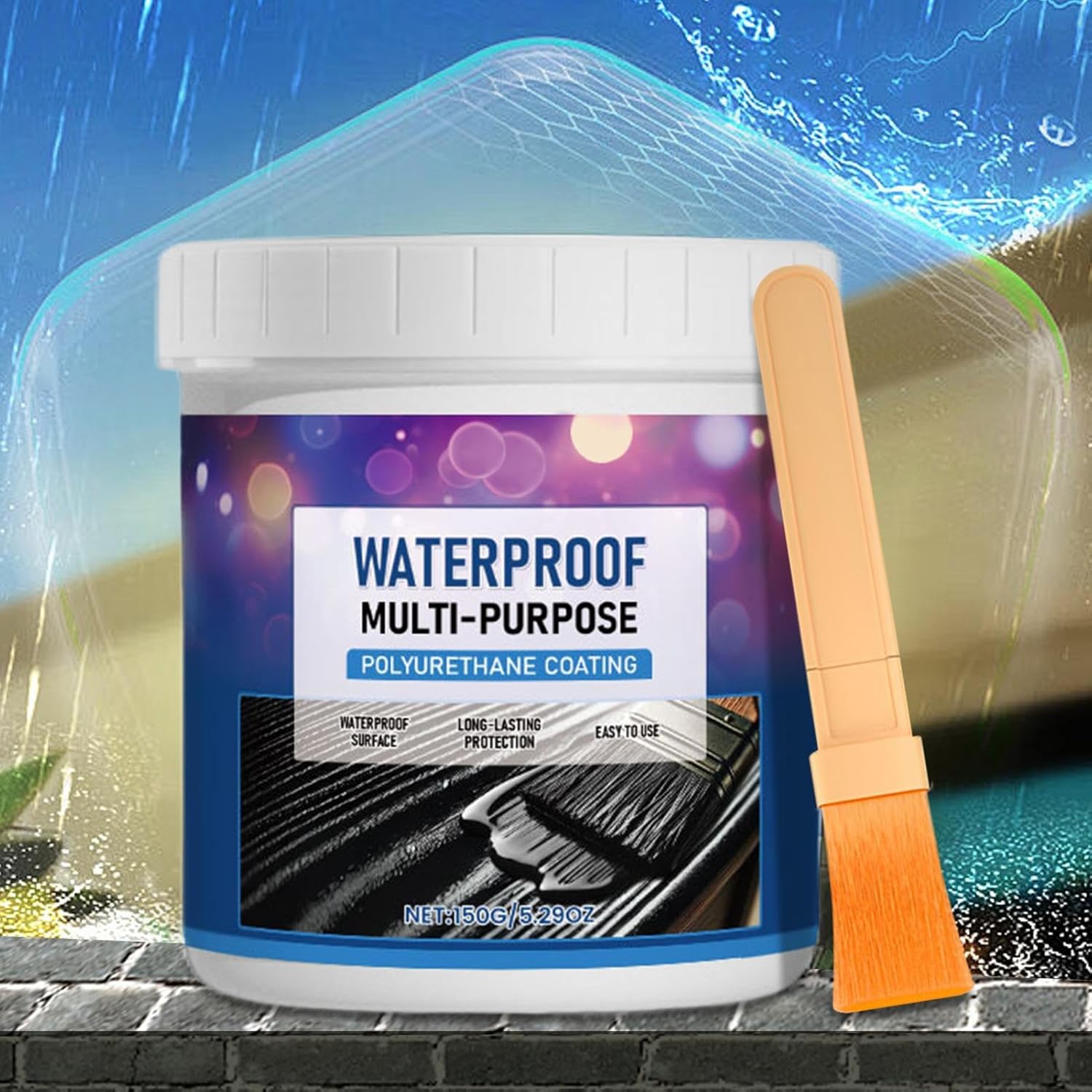 Waterproof Coating,Multi-Functional All-Weather - Crack Repair Waterproof Coating,for Roof Basement Window Sill Bathroom Ceiling Shower Room RV