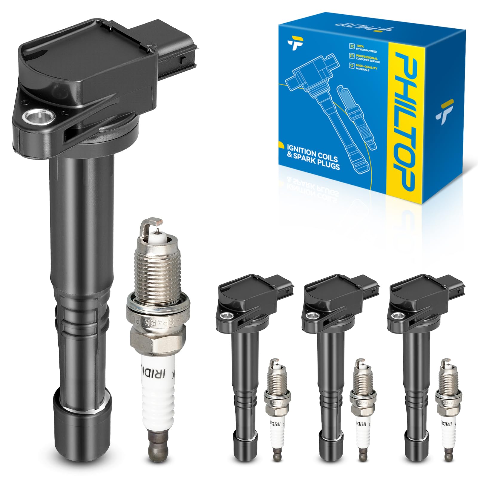 PHILTOP Ignition Coil UF311 Fit for Honda Accord CR-V Element Civic