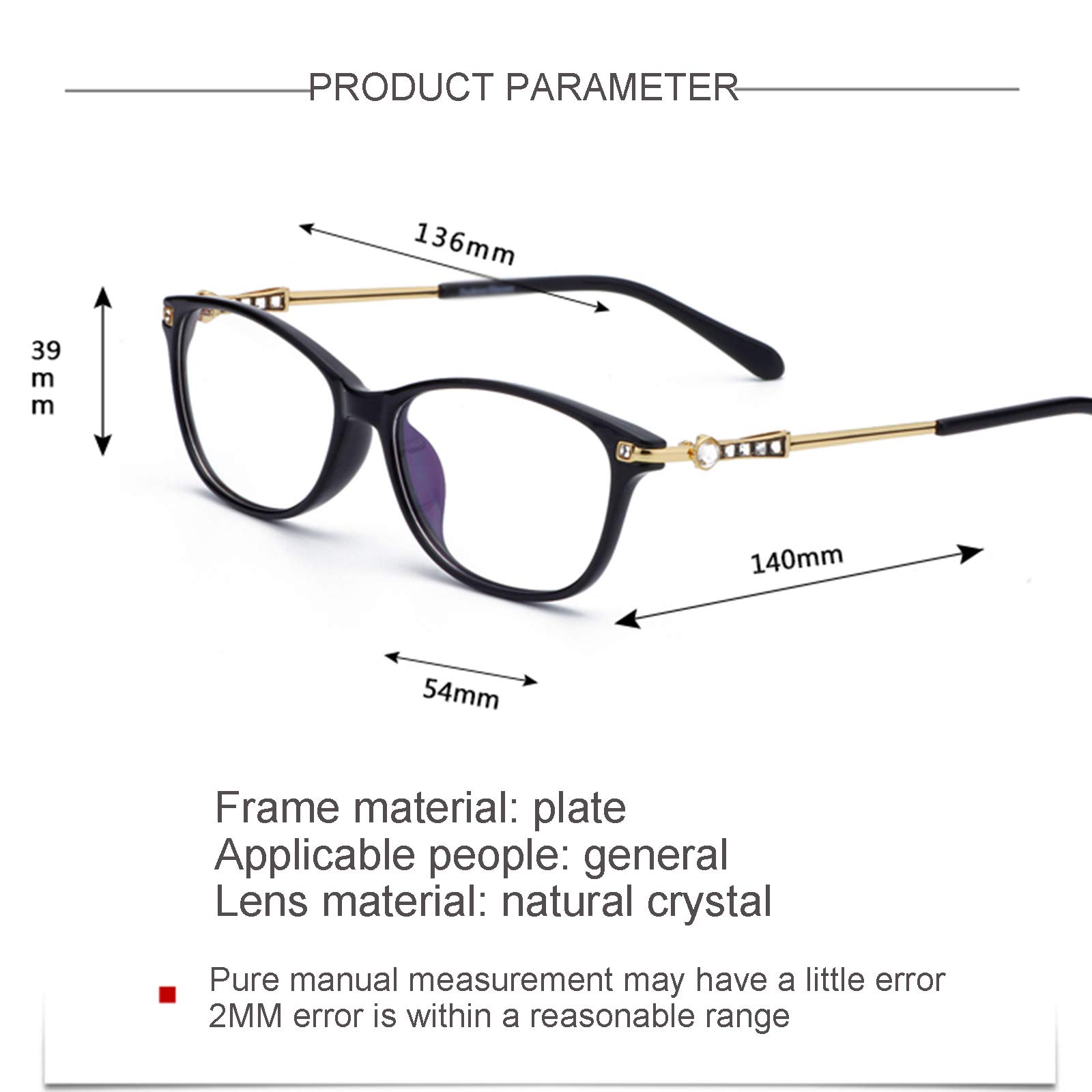 Design Für Herren Und Damen HD Anti-Blaulicht-Augenschutz,Anti-Blaue Lesebrille Vintage Kristall Lesebrille,Naturkristall-Lesebrille,Tortoiseshell,+2.5