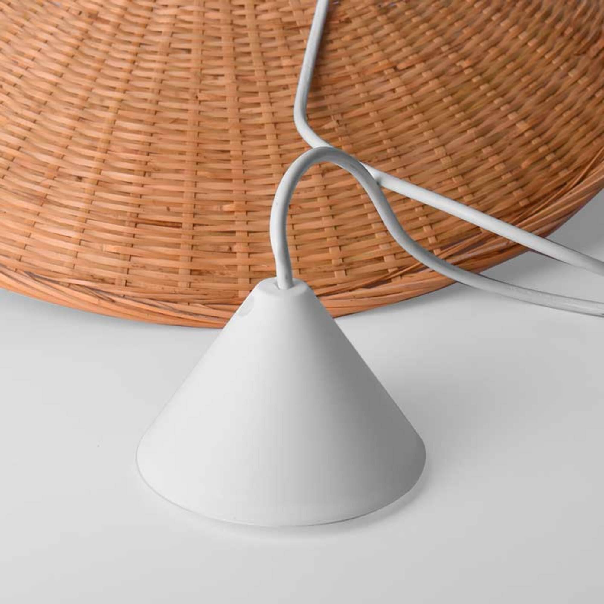 B·LED BARCELONA LED Lámpara de Mimbre Colgante Bellas – Diseño Artesanal Estilo Sombrero | Lámpara de Techo Decorativa Natural para Comedor, Salón o Local | Compatible con Bombilla E27 (No Incluida)