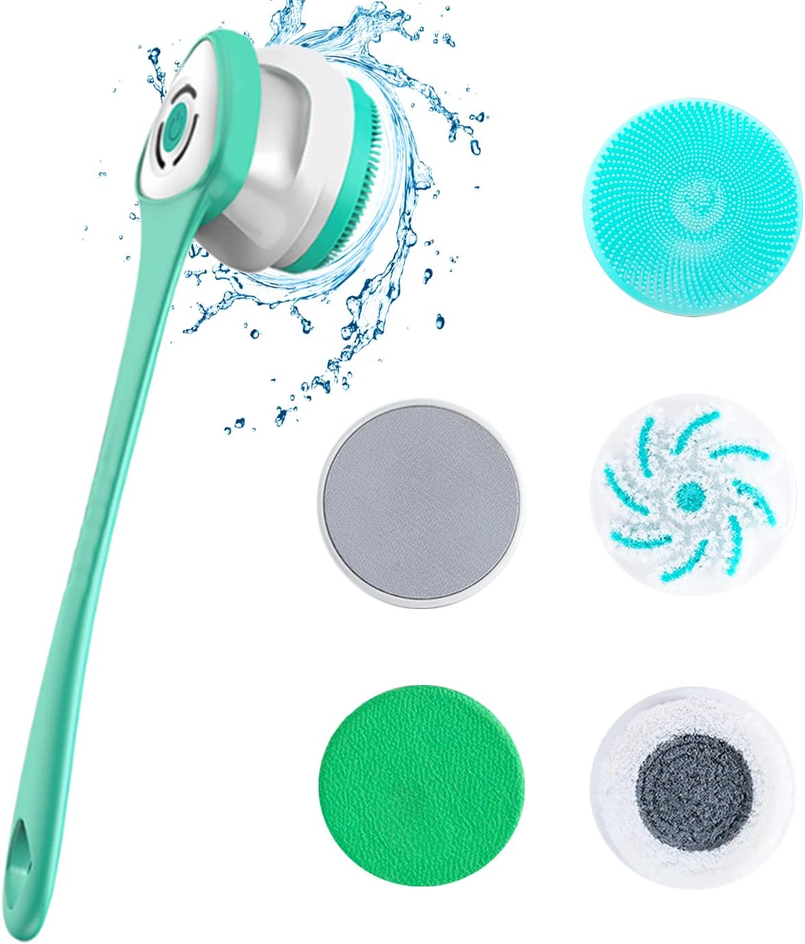 Electric Body Brush Shower Massager, Cordless Cleaning Scrubber Body Exfoliator Brush Soft