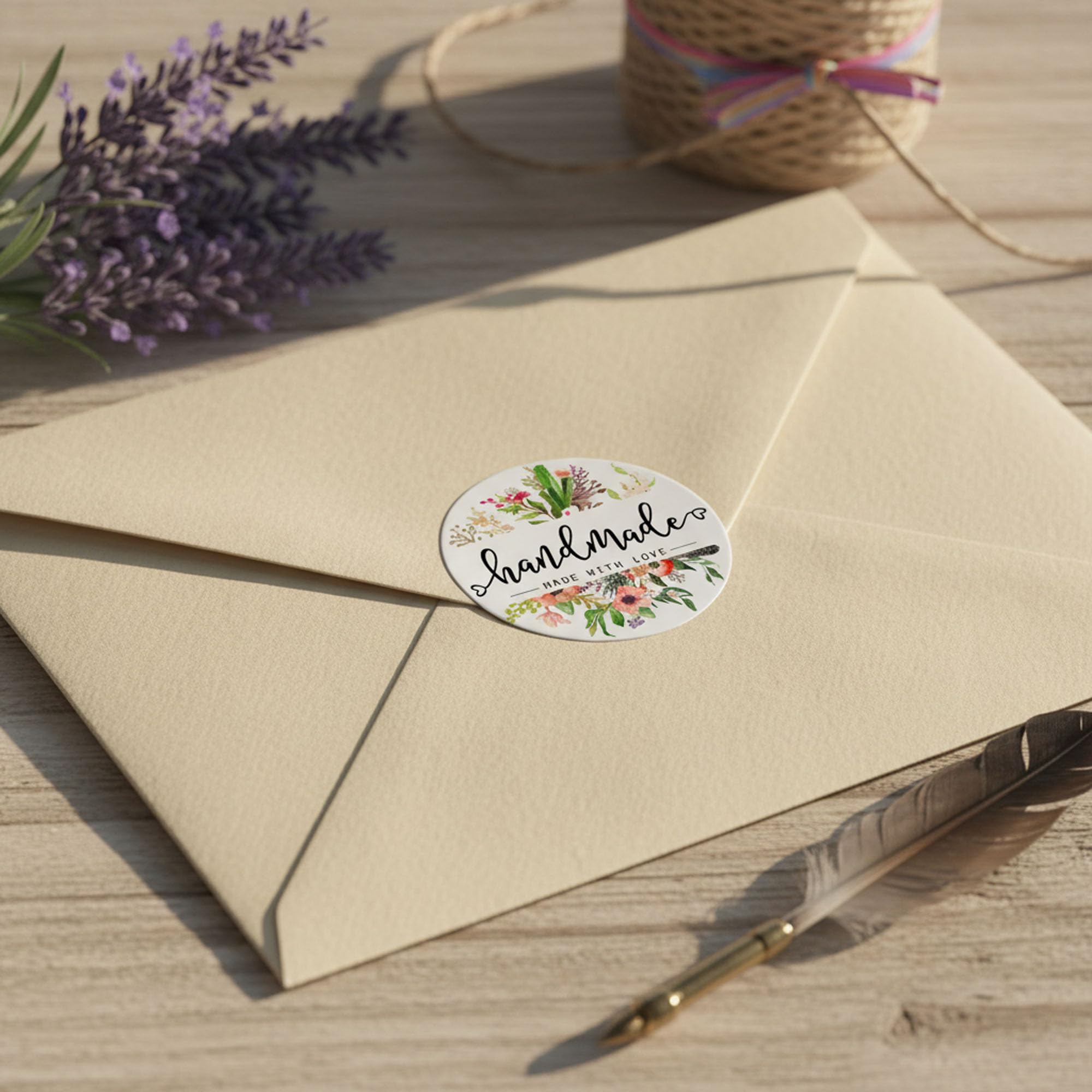 Amazon.com : 120pcs Handmade Made with Love Stickers for Christmas 