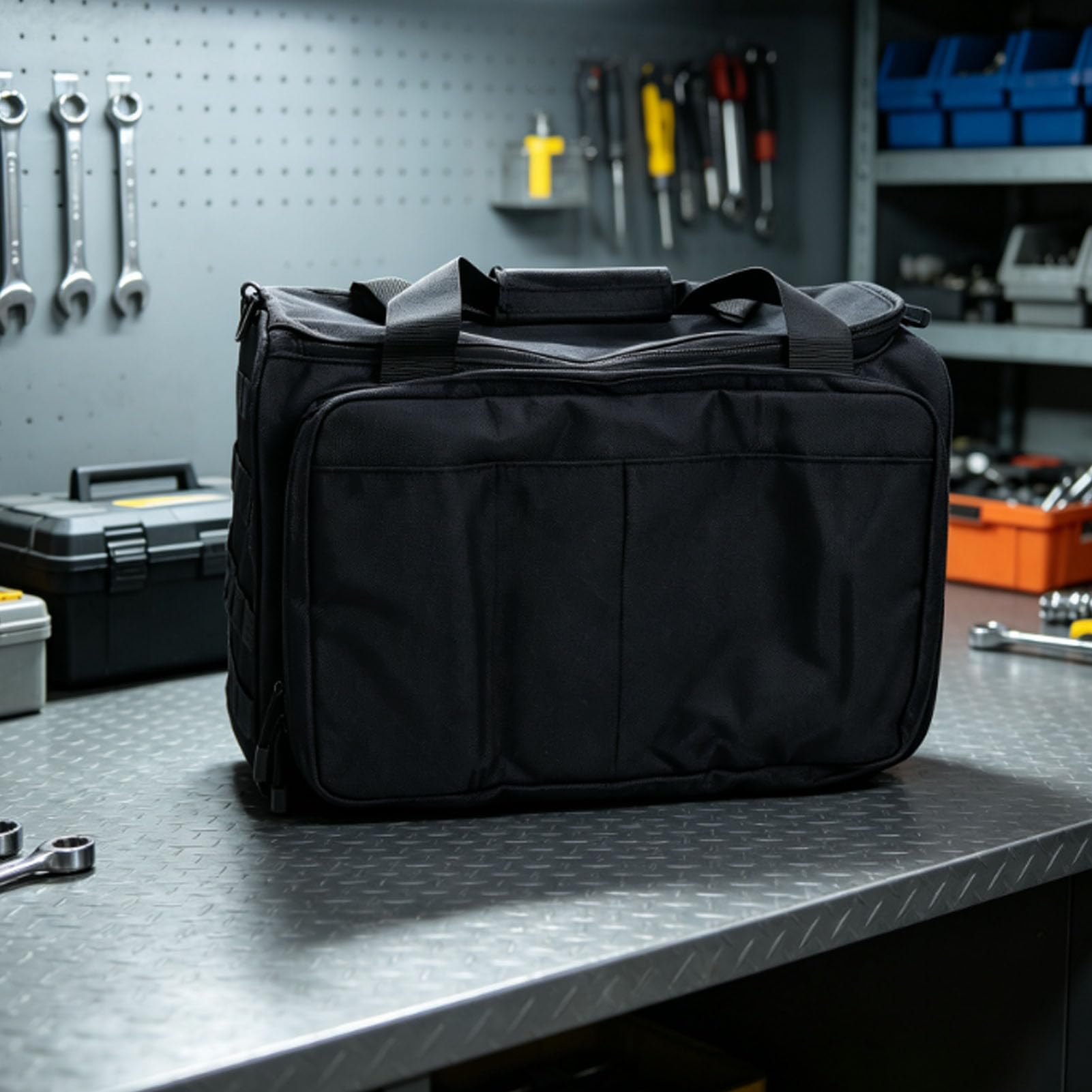 Luocute Bolsa de Almacenamiento de Herramientas, Bolsa Organizadora de Tela Oxford de 13,8 X 8,7 X 11 Pulgadas