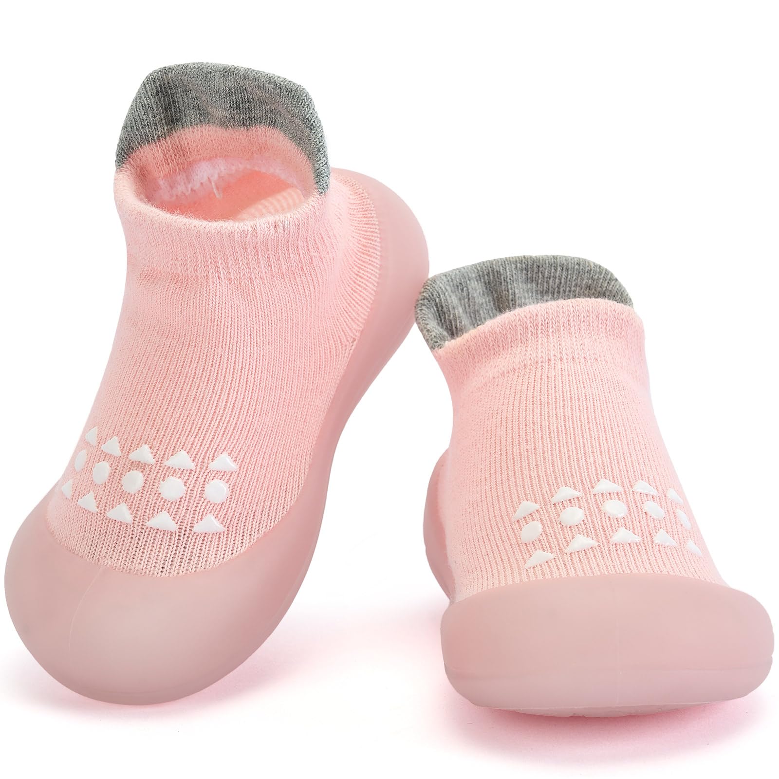 Infant Walking Shoes Baby Sock Shoes with Soft Rubber Sole, Non-Slip Toddler Slippers for boys and girls, Breathable Sneakers